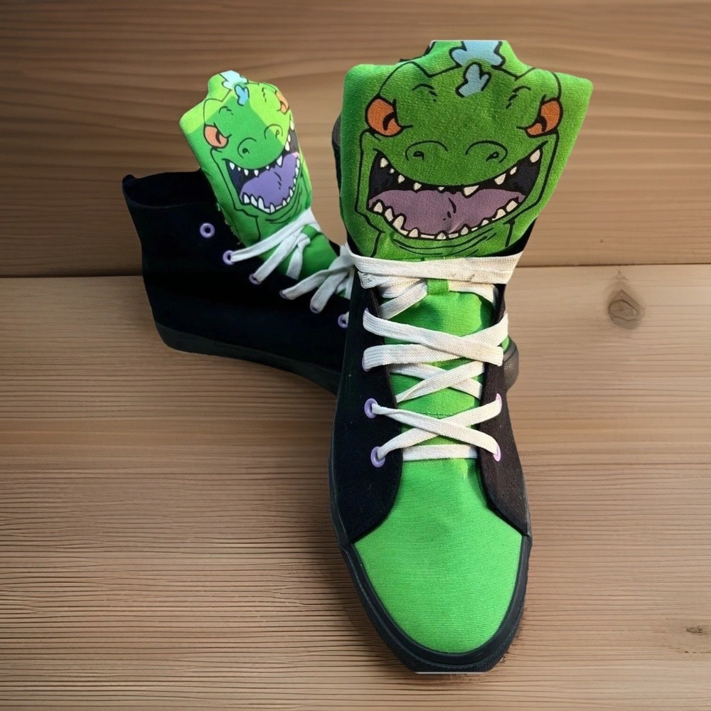 Rugrats Reptar High Top Sneakers Mens 13 Black Green Nickelodeon 2018 Viacom 90s